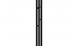 СУНЕРЖА Терция 3.0 Полотенцесушитель (электрика), H1200х106 мм, ТЭН правый, Матовый чёрный мини 1