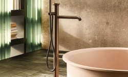 GS ORIGINI Внешние части напольного смесителя для ванны с ручным душем, Chrome мини 3 4
