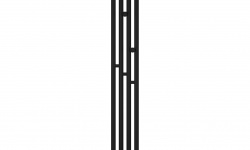 СУНЕРЖА Кантата 3.0 Полотенцесушитель (электрика), 1500х159 мм, ТЭН Левый, Матовый чёрный мини 3 4