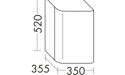 BURG B.ME Шкаф подвесной, 350х355х520 мм, правый, F5982 Sand Matt/ручка G0126 мини 3 3