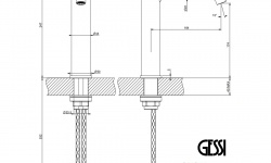 GS ORIGINI Смеситель для раковины, H247 мм, вынос 164 мм, БЕЗ ДК, черный XL мини 3 3