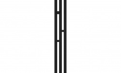 СУНЕРЖА Терция 3.0 Полотенцесушитель (электрика), H1200х106 мм, ТЭН правый, Матовый чёрный мини 3 3