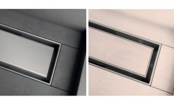 TECElinus Комплект дренажного канала с основой для плитки "tile" и панель “steel”, 0,8 л/с, 700 мм мини 3 2