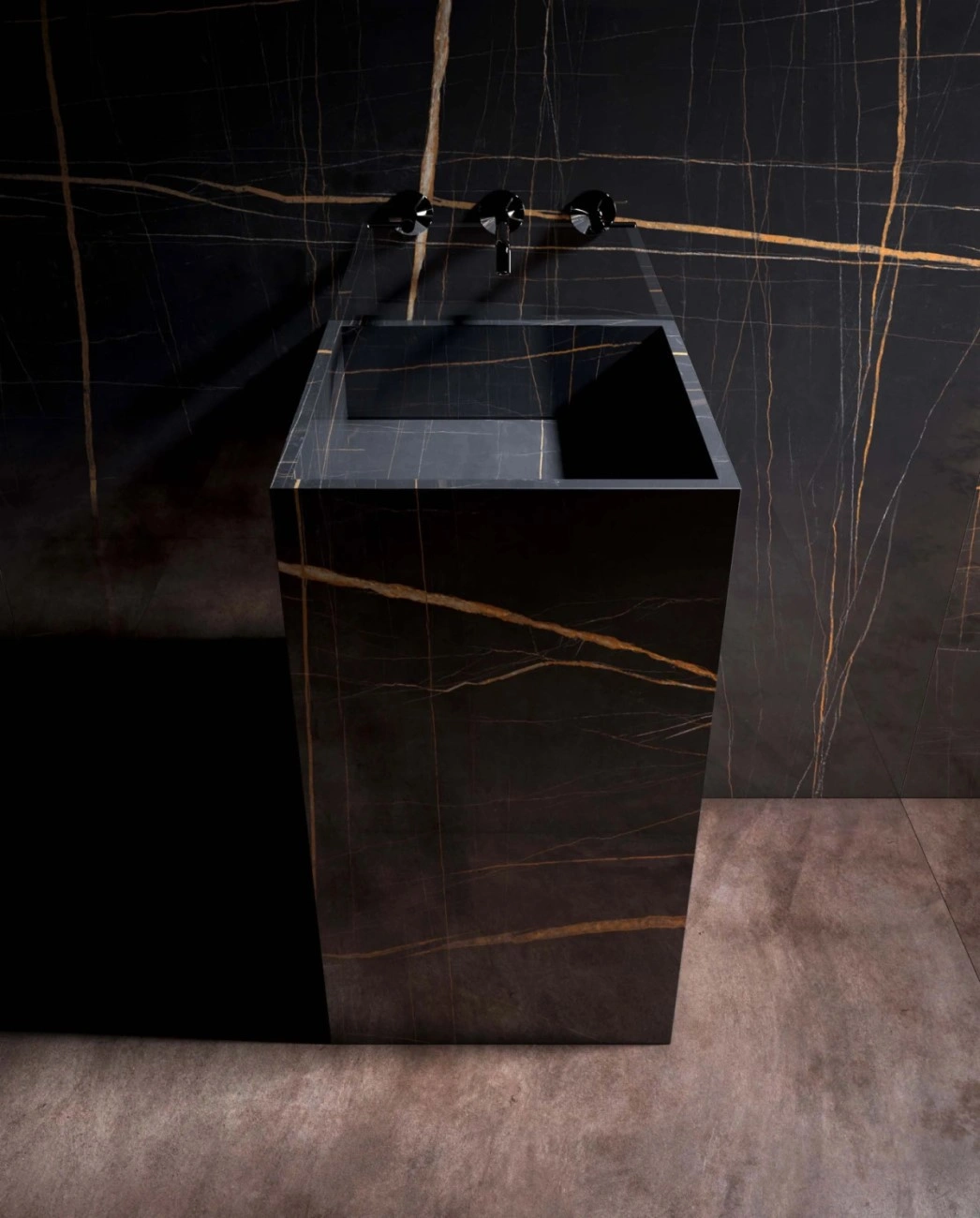 керамогранит Xlight by Porcelanosa PORCELANOSA XLIGHT NYLO NOIR POLISHED 120х120x6 G-2531, фото 2