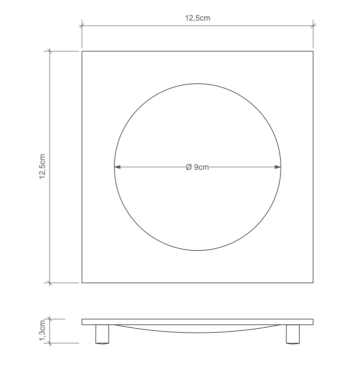 аксессуары Decor Walther CUBE DW 351 Мыльница настольная, H1x12,5x12,5 см, Золото, фото 2