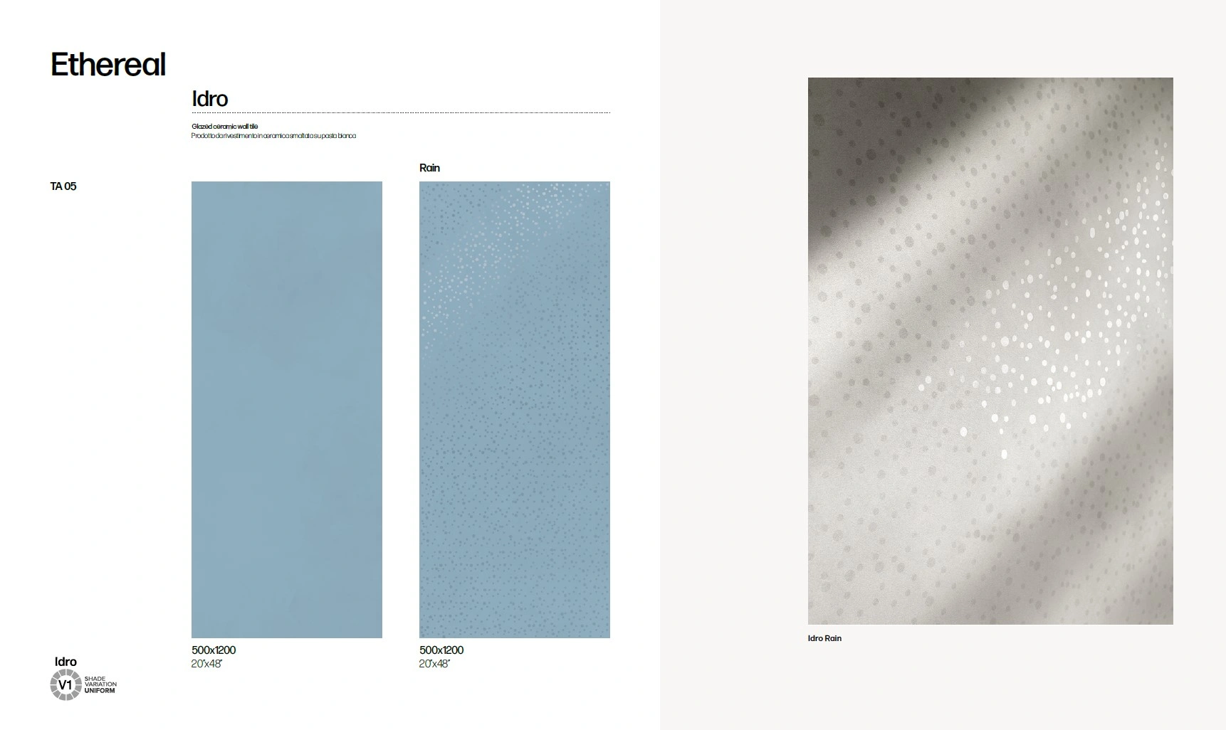 керамическая плитка TERRAE MIRAGE ETHEREAL TA 05 IDRO 50х120x0.85, фото 2