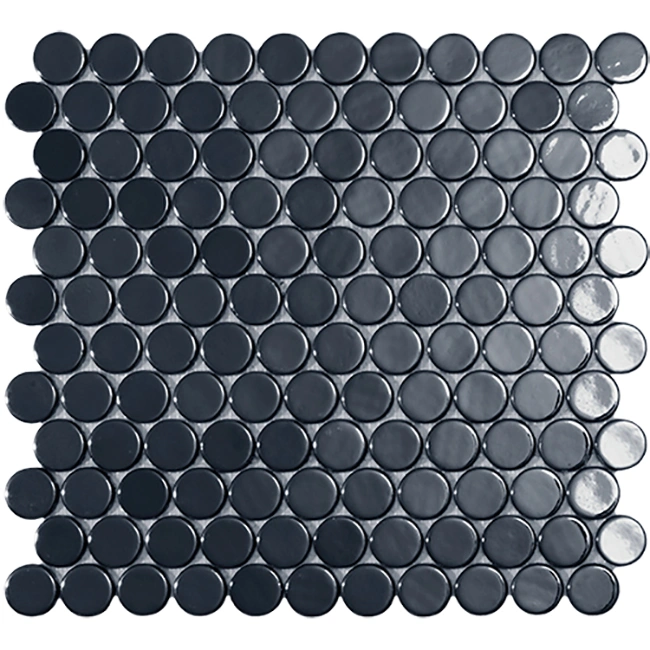 мозаика VIDREPUR CIRCLE BLACK BR (2.5Х2.5) 30.6х31.4