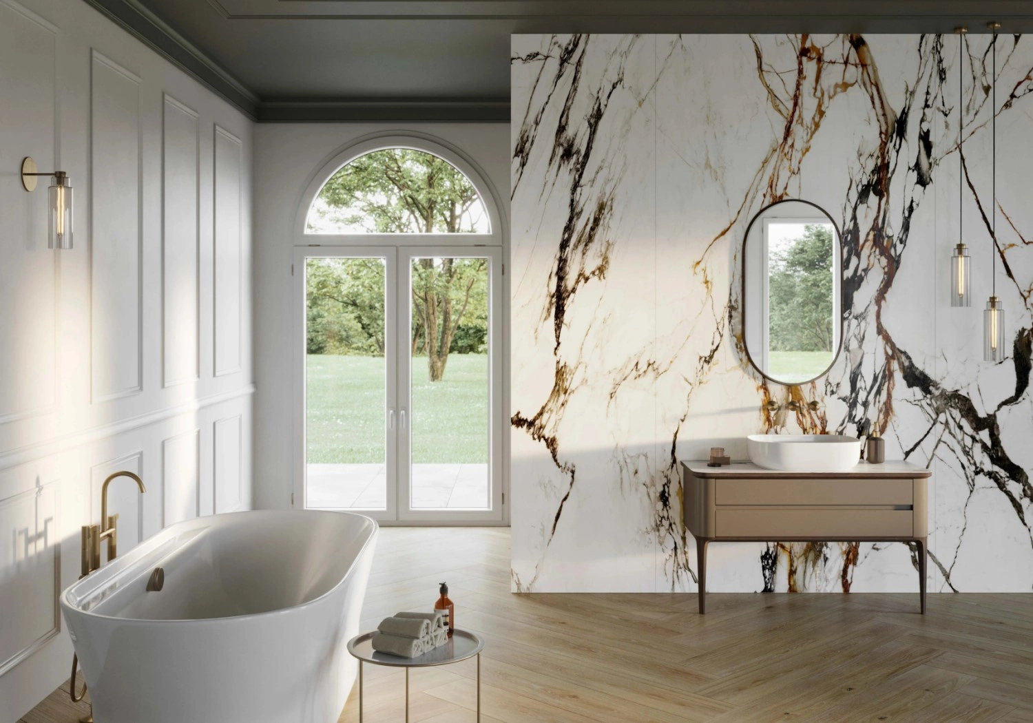 керамогранит Xlight by Porcelanosa PORCELANOSA XLIGHT PAONAZZO BIONDO SILK 120х270 G-2505, фото 7