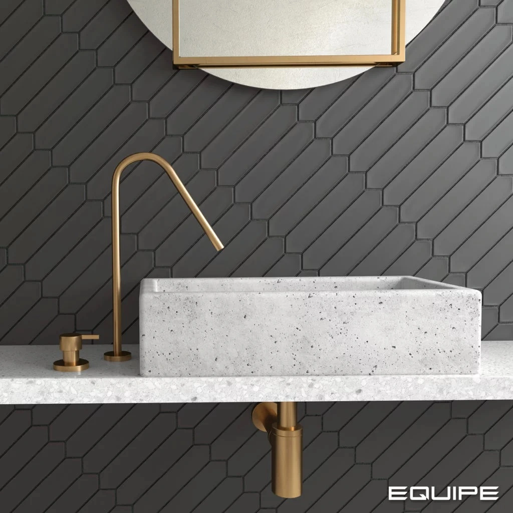 керамическая плитка EQUIPE LANSE BLACK 5х25 EQ-4, фото 2