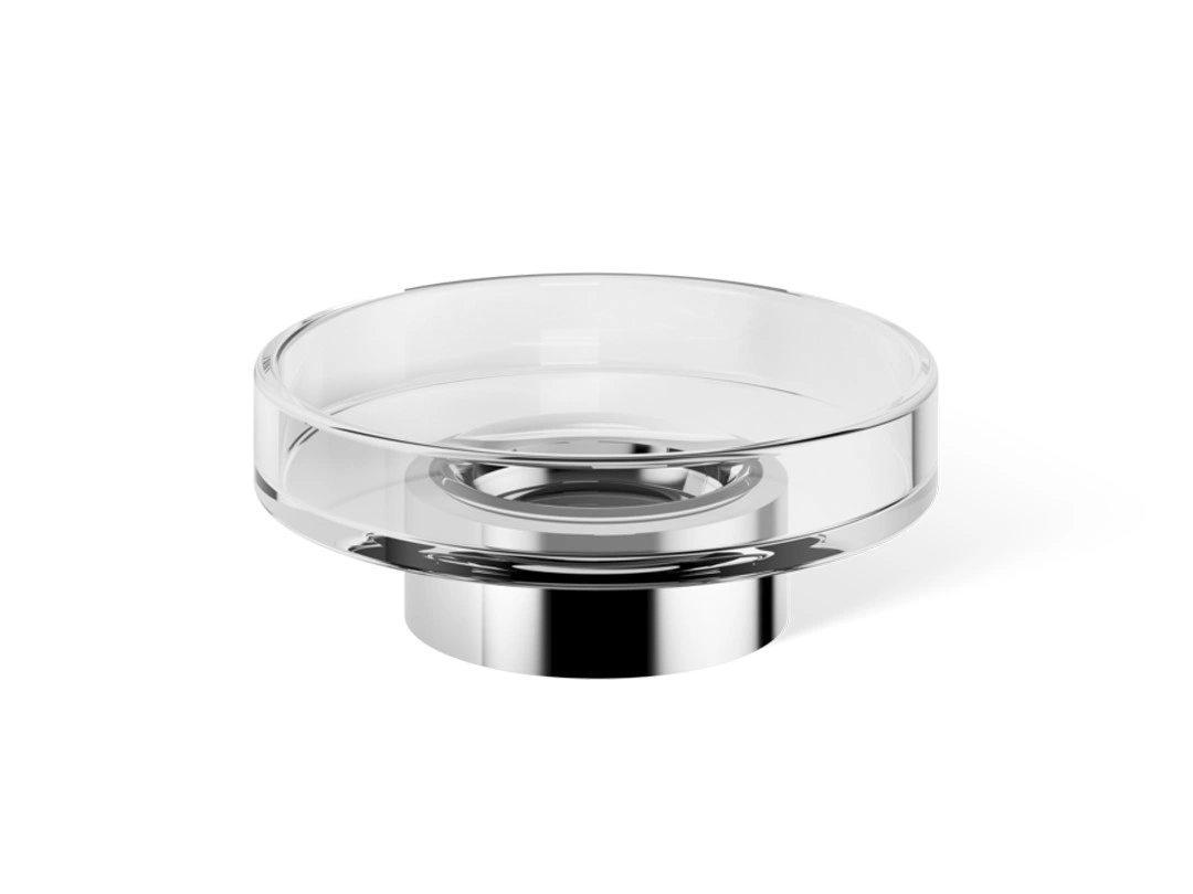 аксессуары Decor Walther DW ROUND CENTURY STS Мыльница настольная, H4x11x11 см, Стекло/Хром