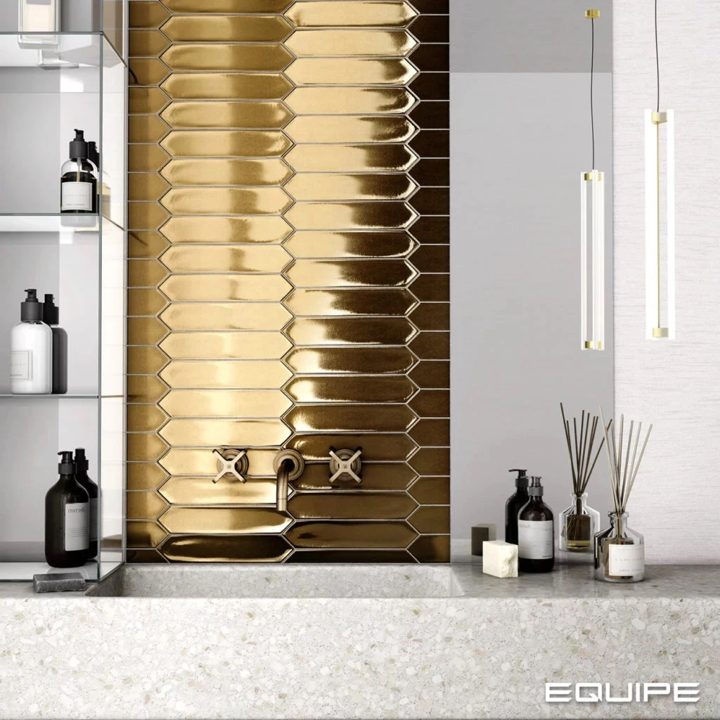 керамическая плитка EQUIPE LANSE GOLD 5х25 EQ-10D, фото 2