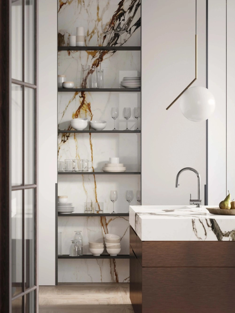 керамогранит Xlight by Porcelanosa PORCELANOSA XLIGHT PAONAZZO BIONDO POLISHED 03 120х270x6 G-2705, фото 4