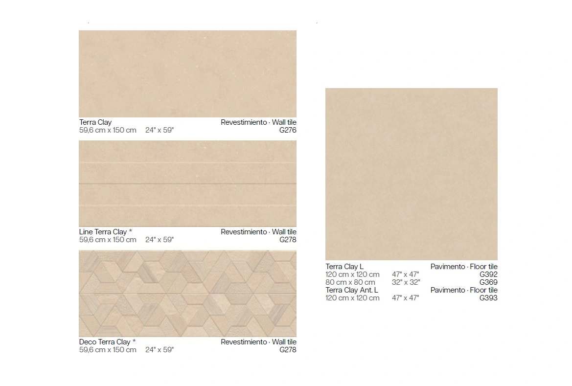 керамическая плитка PORCELANOSA TERRA CLAY 59.6х150 G-276, фото 2