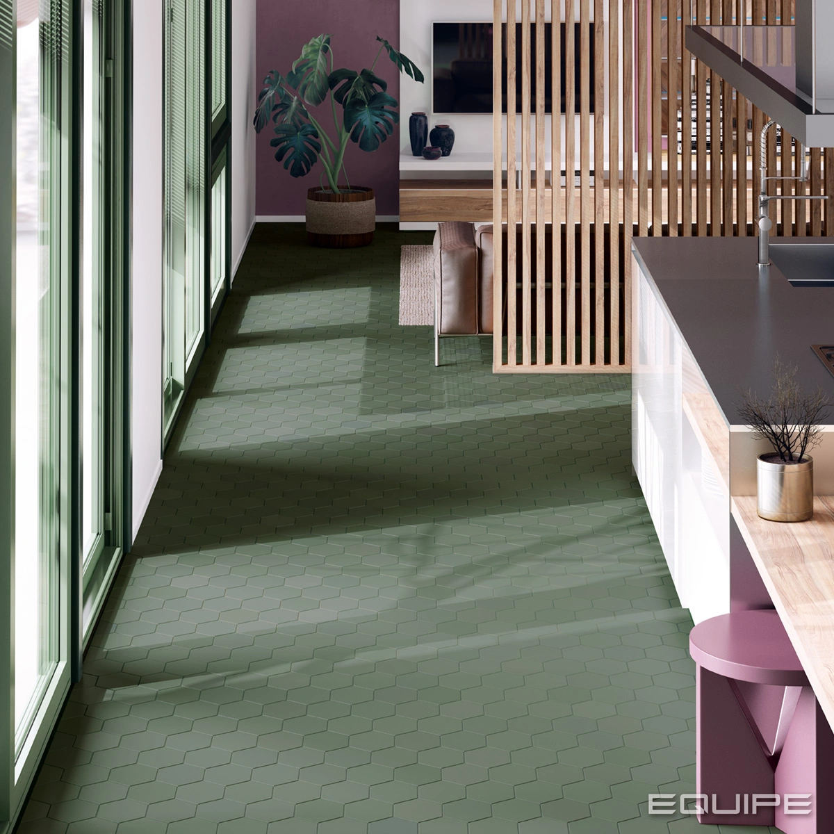 керамогранит EQUIPE KROMATIKA GREEN 11.6х10.1 EQ-10S, фото 2