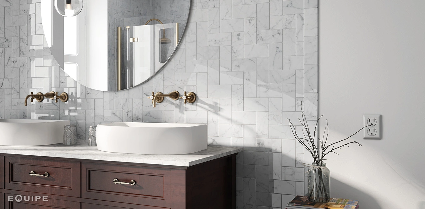 керамическая плитка EQUIPE CARRARA GLOSS 7.5х15 EQ-3, фото 2