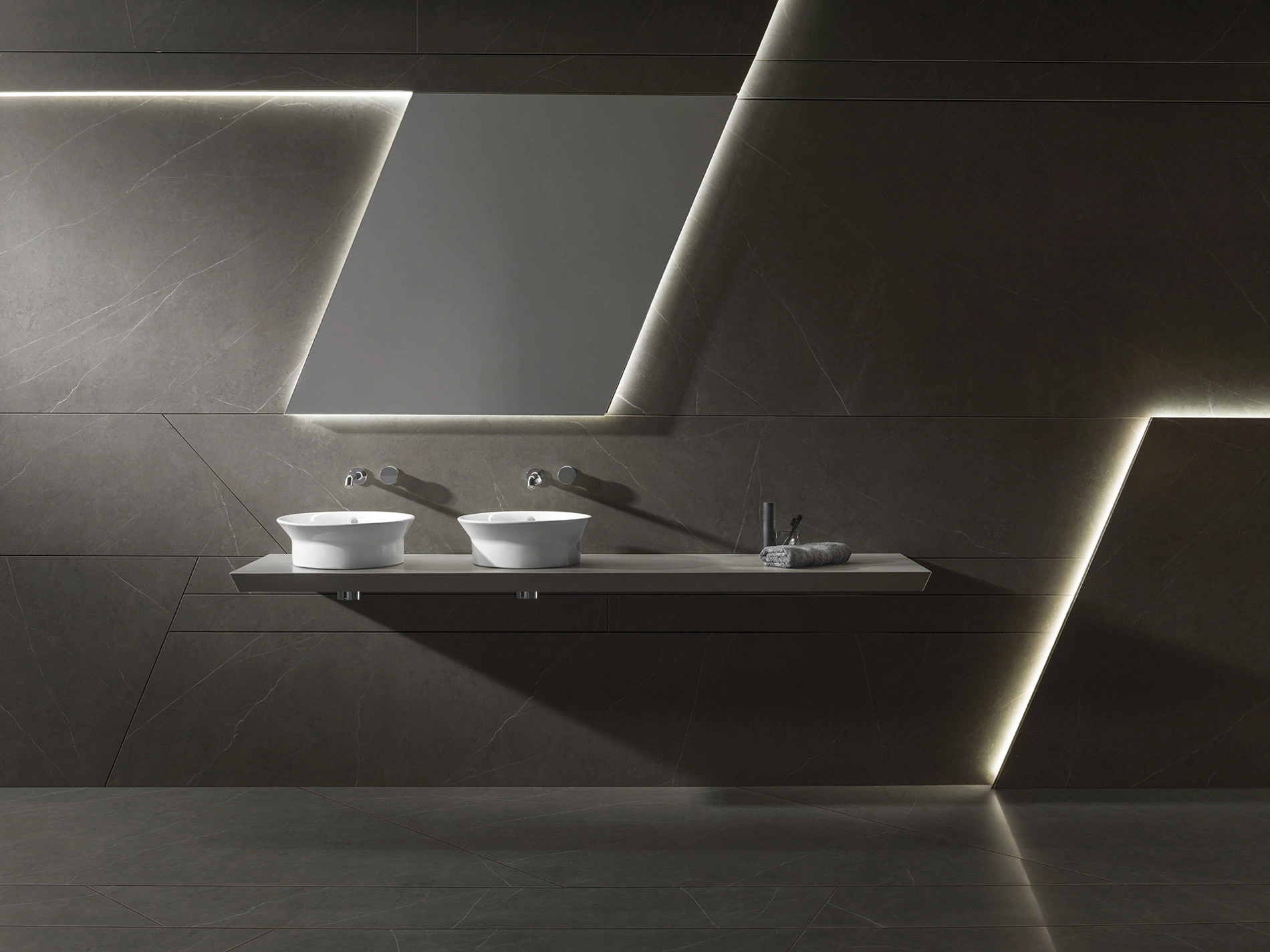 керамогранит Xlight by Porcelanosa PORCELANOSA XLIGHT LIEM GREY POLISHED 120х120x6 G-2530, фото 4