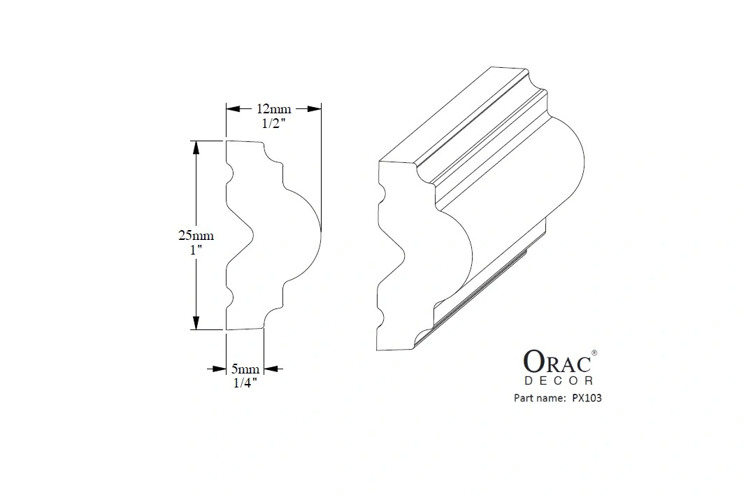 лепнина ORAC МОЛДИНГ 25x12x2000, фото 4