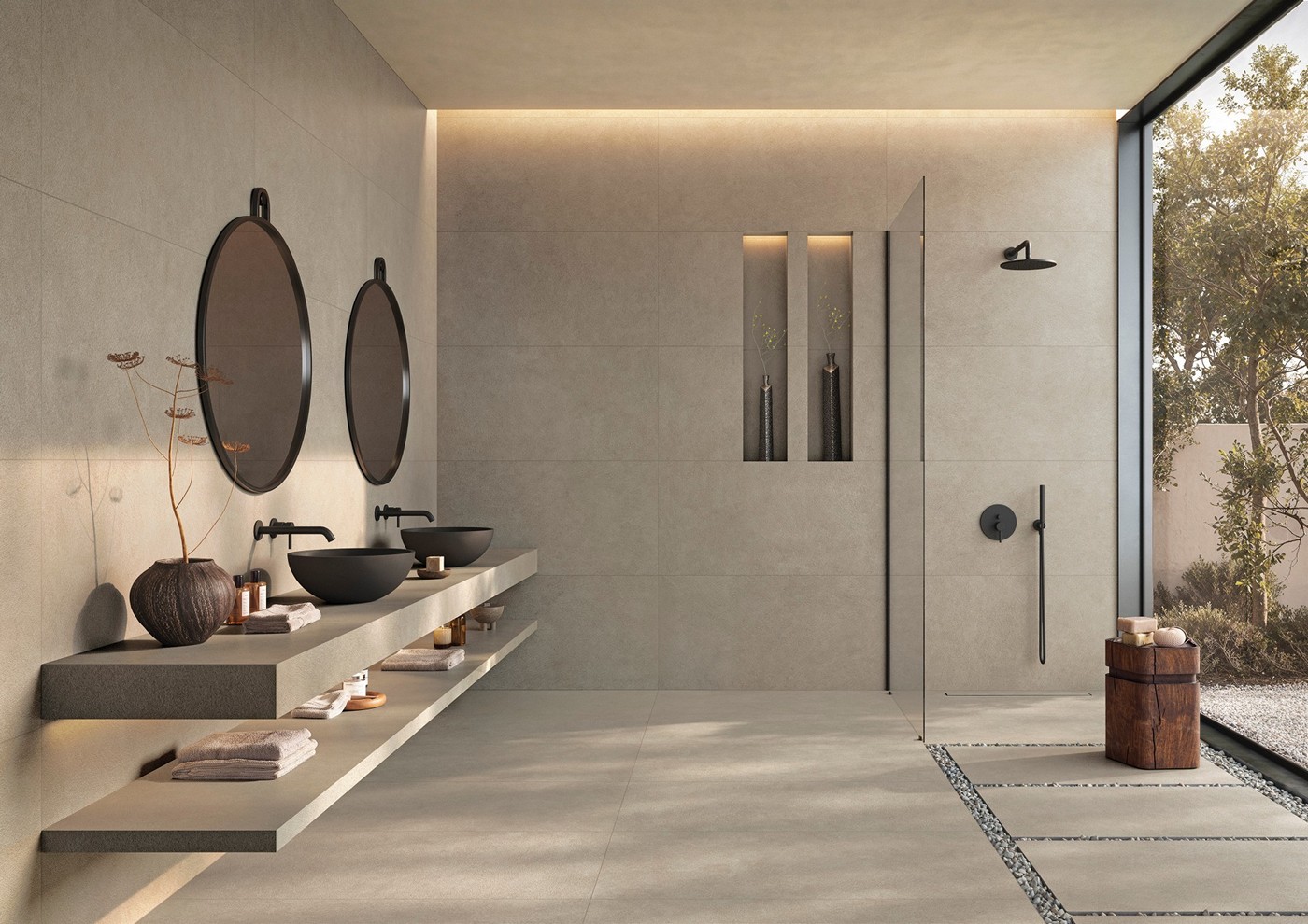 керамогранит ELERN MIRAGE GRIGIO LIVING EL 01 SP SQ 120х120x0.9, фото 6