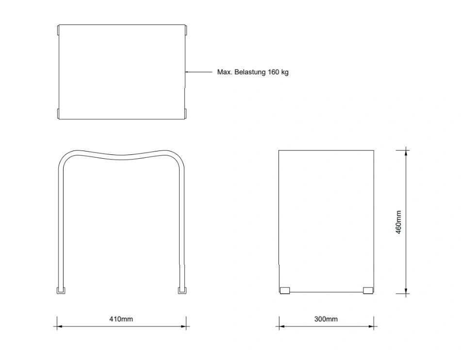 Decor Walther DW DW 80 Табурет для душа, 46x40x30 см, Акрил черный, фото 2