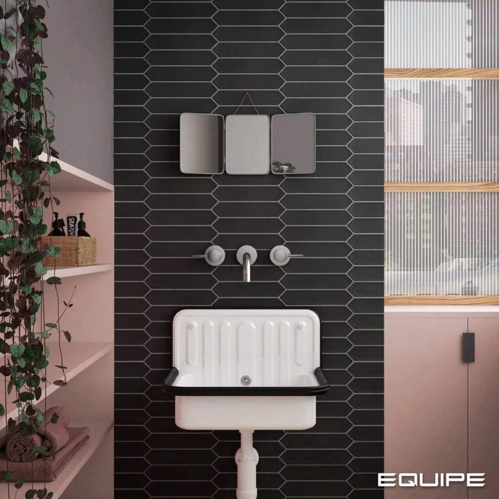 керамическая плитка EQUIPE LANSE BLACK 5х25 EQ-4, фото 3