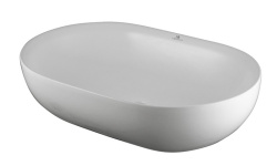 NOKEN SLENDER Раковина 60x40 см для установки на столешницу без перелива, без ДК, белый матовый мини 1