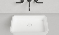 Salini MAREA 09 Раковина встраиваемая 550х380х126 мм, без перелива, БЕЗ ДК, S-Stone - белый матовый мини 3 2