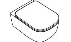 CIELO Era Подвесной унитаз rimless 2.0 36,5x53x37h см, Gloss White мини 3 4