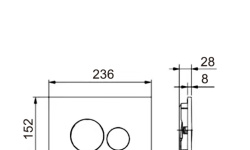 NEMO Клавиши смыва круглые кнопки, брашированное золото мини 3 2