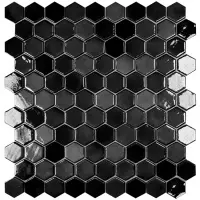мозаика VIDREPUR LUX ANTHRACITE HEXAGON (3.5х3.5) 31.7х30.7