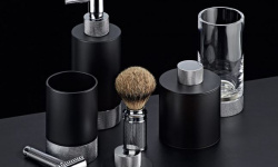 DW CLUB BOD 1 Стакан настольный, H9,6x6,75x6,75 см, Черный матовый/Хром мини 3 2