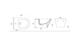 LOGAN L3WB AVVA Биде подвесное 530x335 мм, белый мини 3 2
