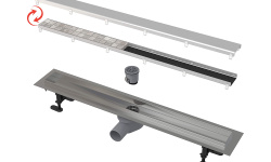 ALCA Fit&Go 750 Душевой лоток с двухсторонней решеткой, выпуск горизонтальный, хром мини 3 3