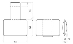 Salini Подушка для ванны, 495x355x70 мм, Grey мини 3 6