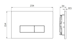 IS OLEAS M2 SmartFlush Механическая панель смыва, двойной смыв, хром мини 3 2