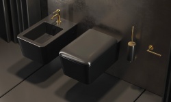 GS INGRANAGGIO Настенный держатель для туалетной бумаги, Black Metal Brushed PVD мини 3 4