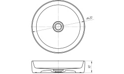SITEGA VERMA Раковина накладная, Ø420хH90 мм, Custom мини 3 6