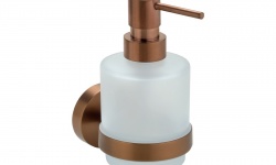BEMETA AMBER Настенный дозатор для жидкого мыла (стекло) вариант MINI, 200 ml, Coffee-Gold PVD Mat мини 1