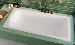 WHITECROSS Coin Ванна из искуственного камня SolidSurface 170x80 см, белый матовый мини 3 2