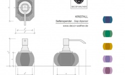 DW KR SSP Дозатор для жидкого мыла 12x13x9 см, Кристальный/Золото матовое мини 3 2