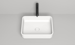 Salini GLORIA 09 Раковина накладная 480х380х120 мм, без перелива, БЕЗ ДК, S-Stone - белый матовый мини 3 3