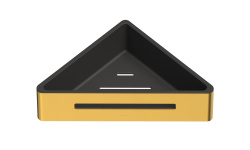 WHITECROSS ergo Полка для душа угловая, брашированное золото мини 1