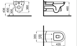 NOKEN EASY PMR Унитаз подвесной 70 см, белый мини 3 2