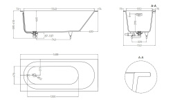 LOFO KIT Ванна встраиваемая 1688х742 мм, Solid Surface, белый матовый мини 3 9
