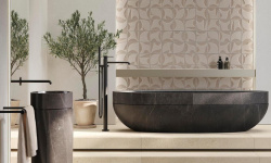 LANTIC PICAT Раковина напольная 40X40X84 см, TEXTURE HABANA DARK мини 3 6