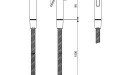 IS IDEALSPRAY Гигиеническая лейка, хром мини 3 2