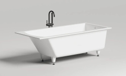 Salini CASCATA 170 Ванна встраиваемая 1700x700x552 мм, S-Stone, белый матовый мини 3 4