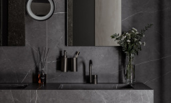 MIRAGE FREEDOM Тумба со столешницей и 2 раковинами и зеркалом, PIETRA GREY JL 06 SP мини 3 2