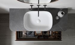 NOKEN LIEM Раковина 56х39 см для установки на столешницу без перелива, с ДК, белый мини 3 5