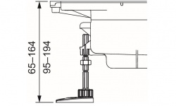 TECEdrainprofile Монтажные опоры для сифона. Диапазон регулировки сифона 95–194 мм мини 3 2