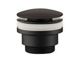 CIELO Универсальный донный клапан Click-Clack с керамической накладкой, BLACK MATT/N - Gloss Black